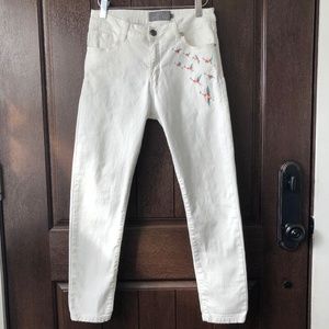 White Jeans with Embroidered Cranes (6)